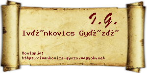 Ivánkovics Győző névjegykártya